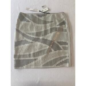 White House Black Market Metallic Sequin Midi Skirt